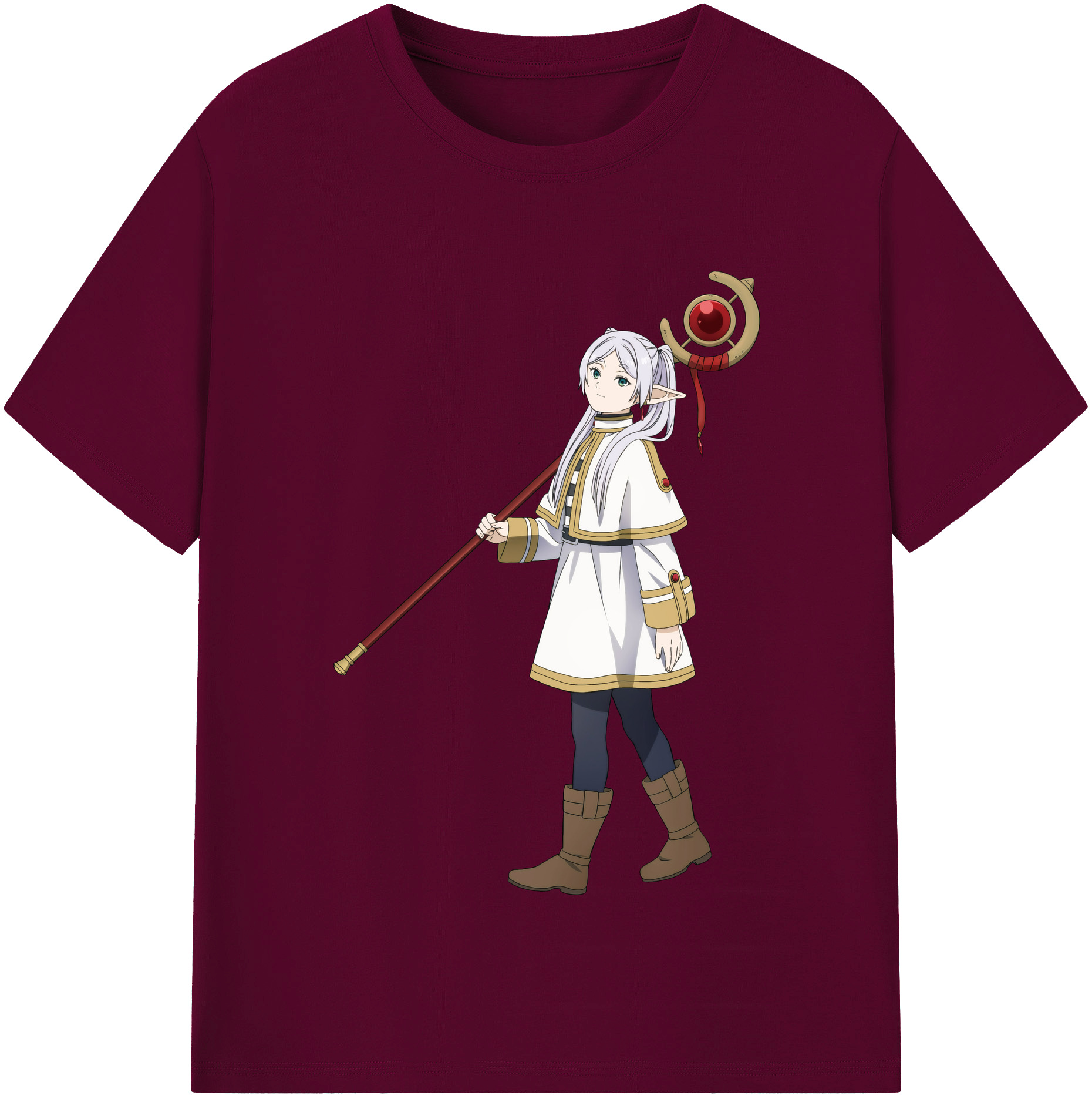 （画像用） 葬送のフリーレン Frieren レディースカジュアルプリントTシャツ（綿100％）